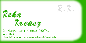 reka krepsz business card
